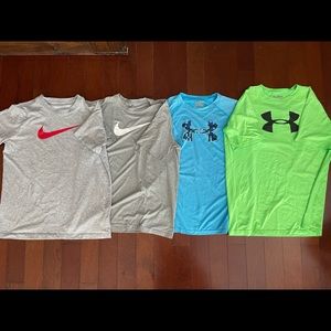 Boys XL Nike and Under Armour short sleeve